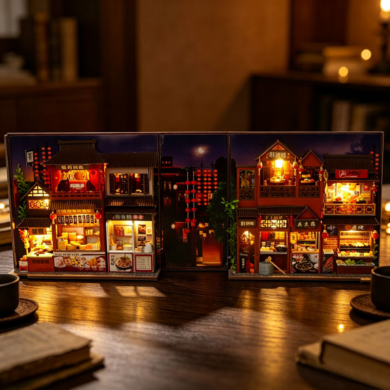 Diy Wooden Book Nook Kit Shelf Insert - Casa de Muñecas en Miniatura DIY,
