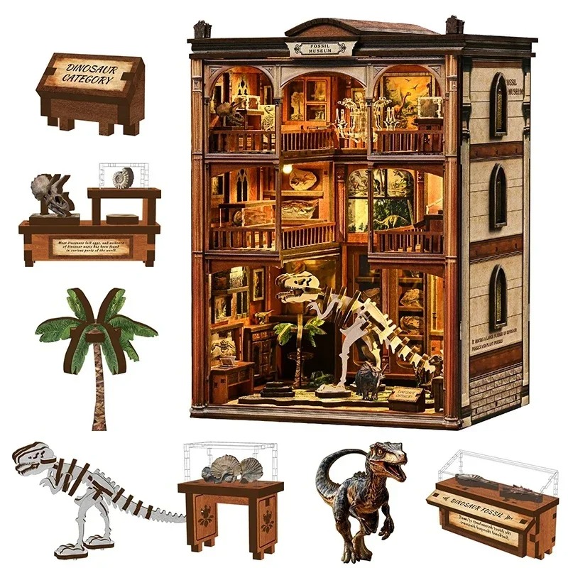 Diy Wooden Book Nook Kit Shelf Insert - Kit de Inserción para Estantería DIY