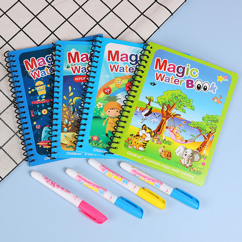 Libro mágico de agua con bolíg - Reusable Water Magic Coloring Book reseña y precio