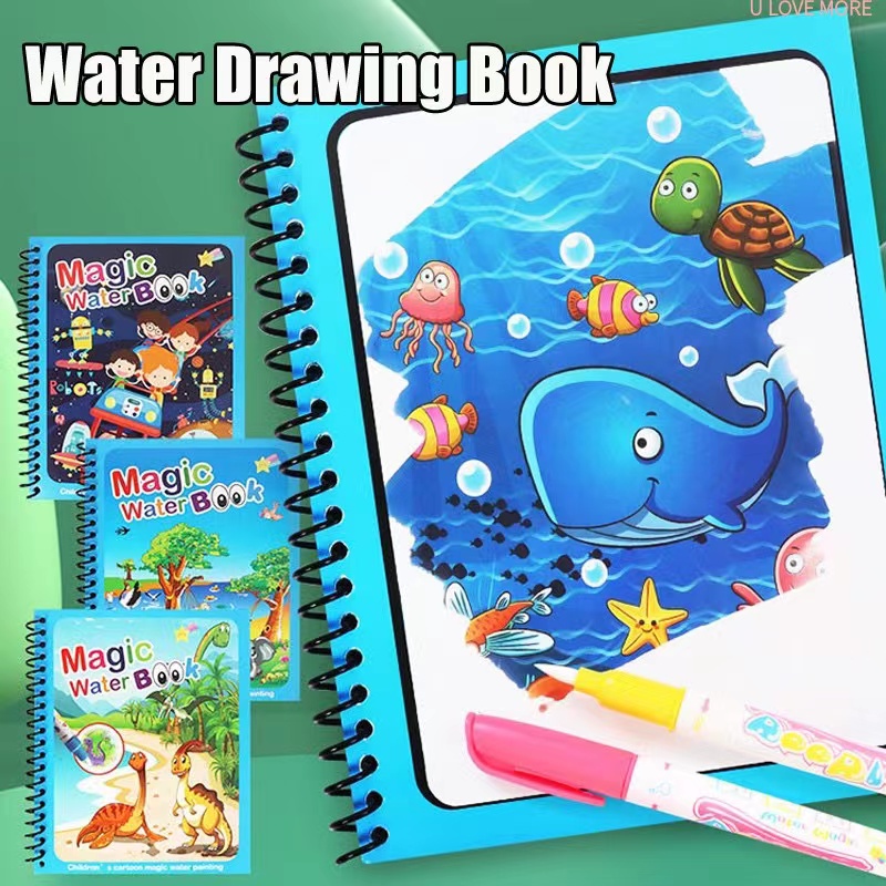 Libro mágico de dibujo al agua - Reusable Water Magic Coloring Book reseña y precio