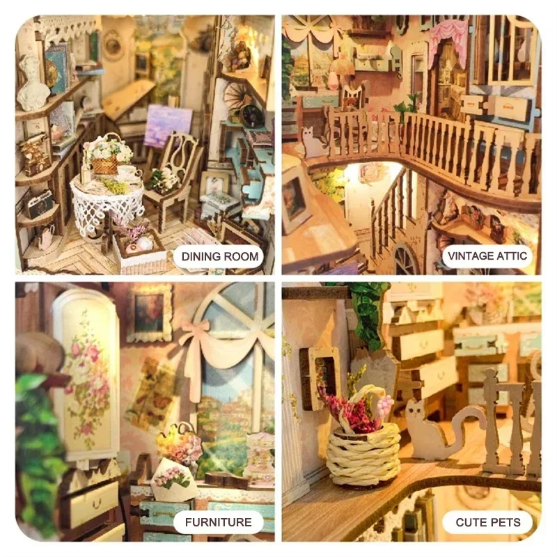 DIY de madera Pastoral diario  - Diy Wooden Book Nook Kit Shelf Insert reseña y precio