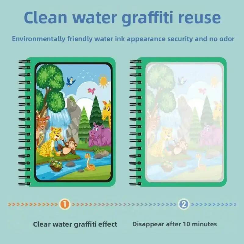 Libro Mágico de Dibujo con Agu - Reusable Water Magic Coloring Book reseña y precio